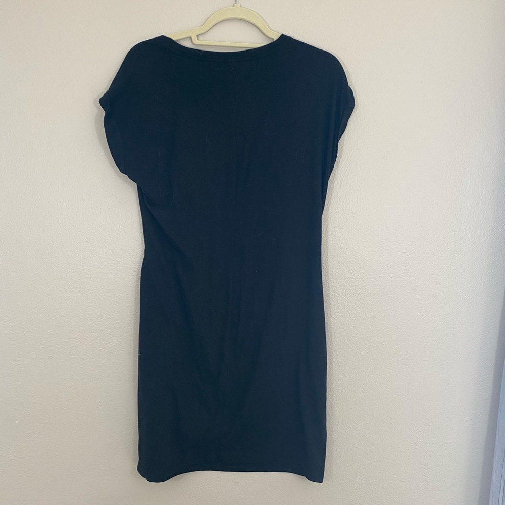 GAP Black side knot t-shirt dress
